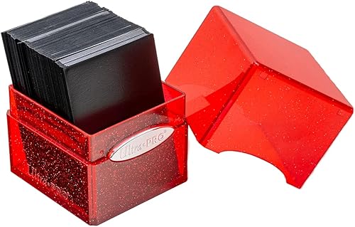 Miniatura 5 de Ultra Pro - Caja de 100 tarjetas de satén con forma de cubo (cristal brillante) - Protege tus tarjetas de juego, tarjetas deportivas o tarjetas