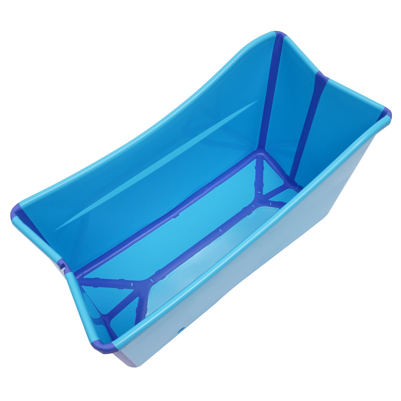Vasca da bagno pieghevole per adulti, 80 cm, per piccoli bagn| vasca da bagno portatile pieghevole da appoggio blu