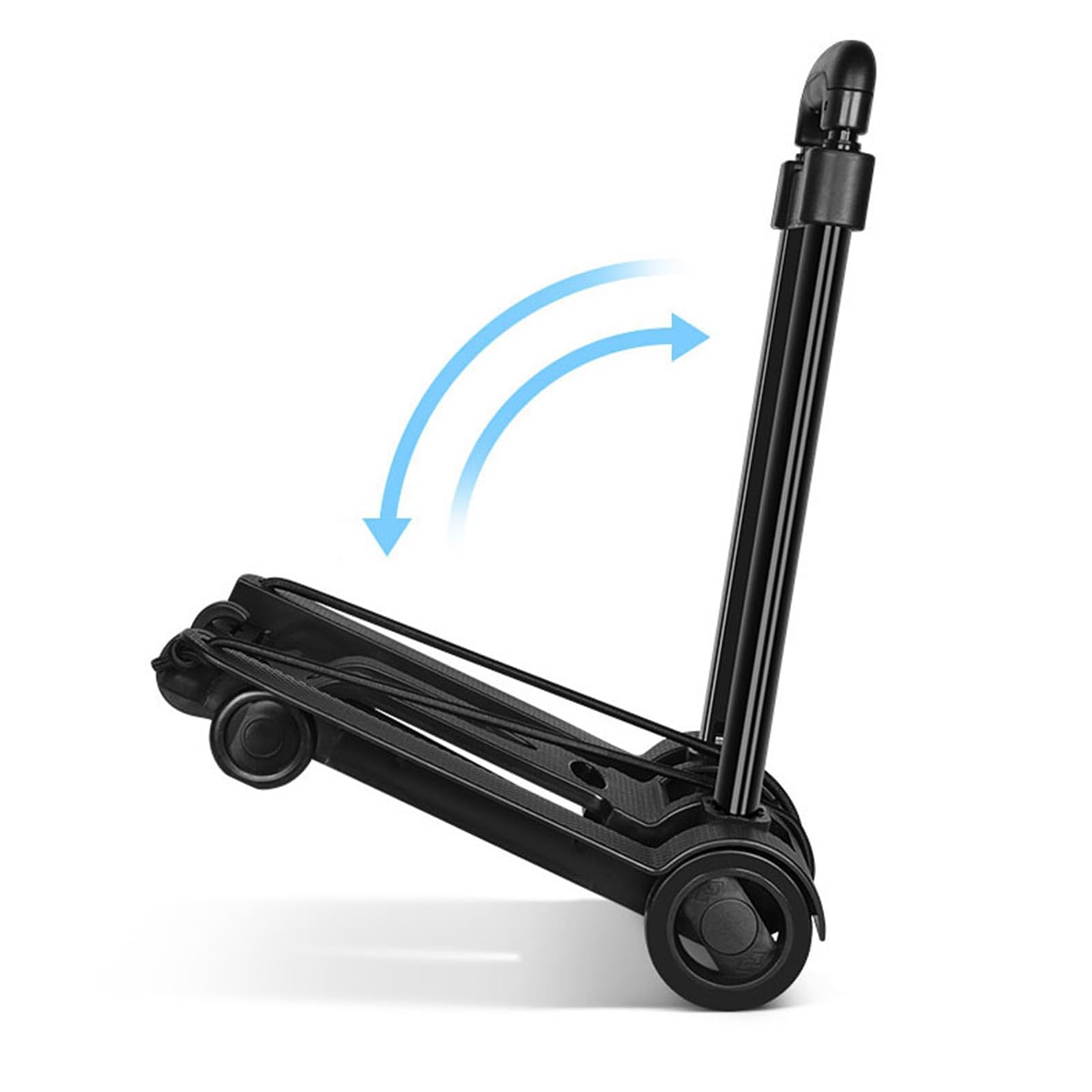 Carrello Pieghevole per Bagagli con 2 Ruote Portatile Capacità 50kg per Viaggio Aeroporto Shopping