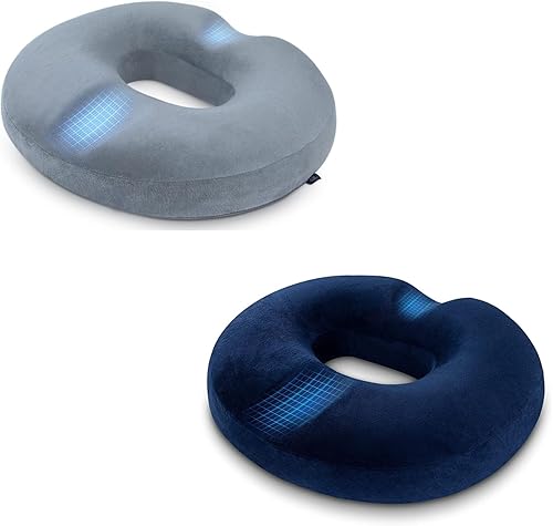 HOMCA Cojín de asiento de hemorroides para silla de oficina, cojín de espuma viscoelástica de alta calidad, almohada de ciática para sentarse, dolor