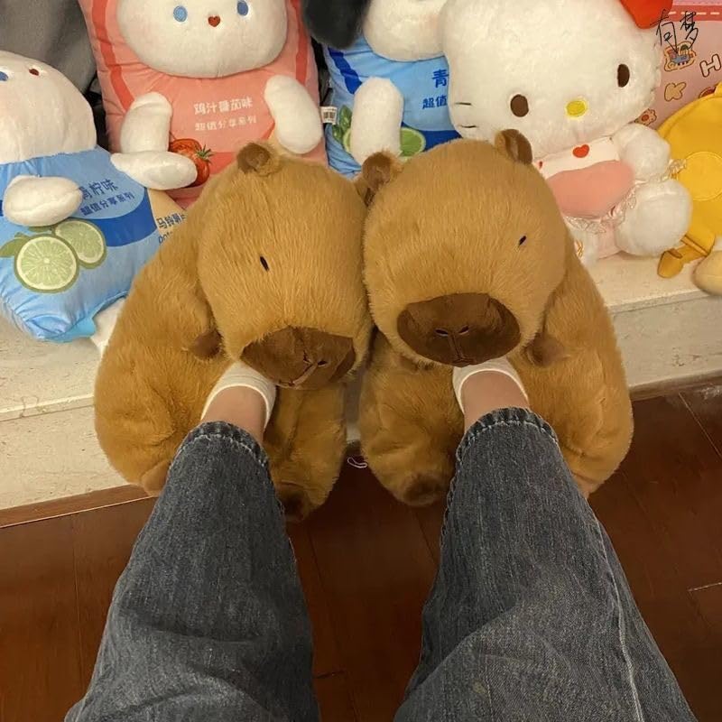 Capybara Slippers, Capybara Plush Slippers, Warm and Comfortable Capybara Plush Slippers3
