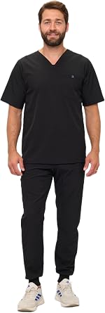 Natural Uniforms Mens Luxe Stretch Jogger Scrub Set