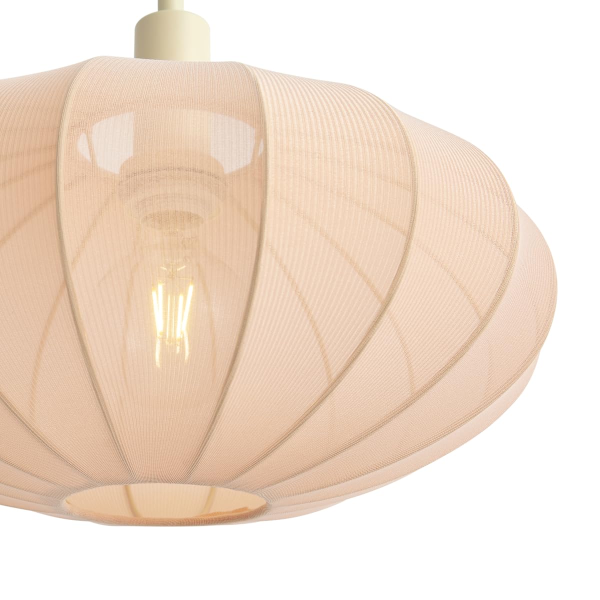 Qazqa Japandi Stehleuchte mit Schirm, Stehlampe - Bida - Beige, max. 15W, Geeignet für LED, 160cm, Ideal als Wohnzimmerlampe