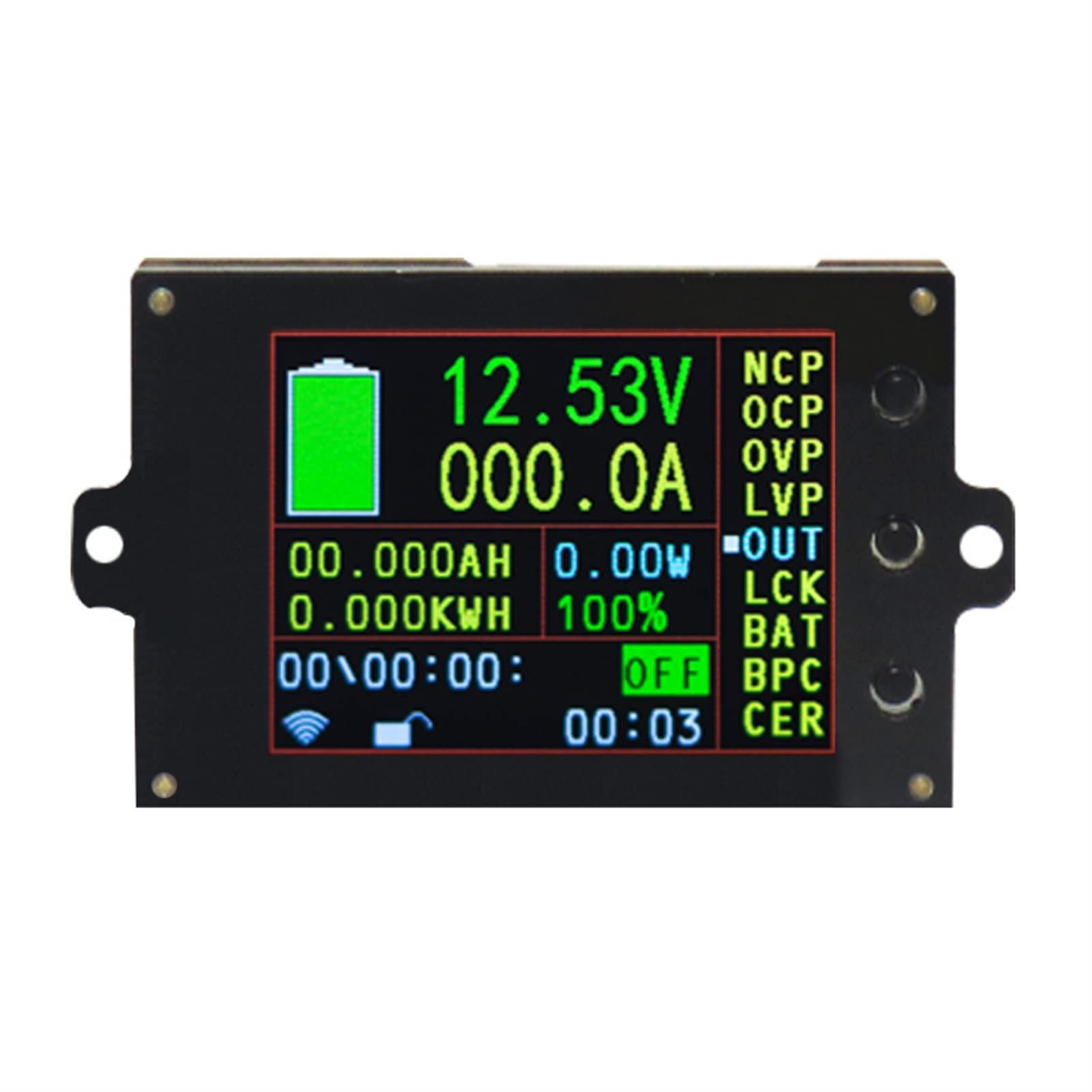 Probador de Batería, 50 0v 100a 200a 500a Medidor de voltaje inalámbrico AMMETER Solar Batería de carga COULÓMETRO CAULÓMETRO Detector de potencia probador(DC500V100A)
