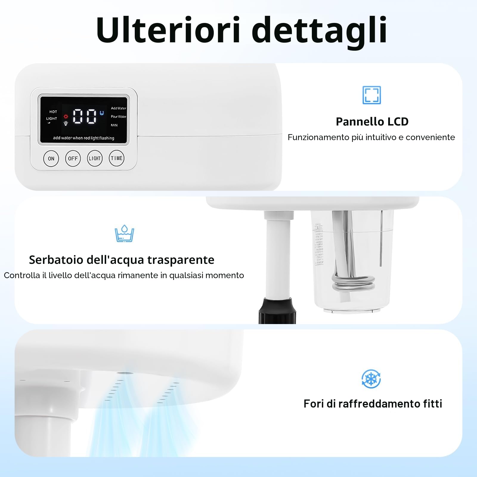 MINRS Vaporizzatore Viso Studio Cosmetico Sauna Viso Evaporatore Salon Ozone Vaporizzatore Vapore Viso Cura 360° Ugello Girevole per Casa Salon Spa