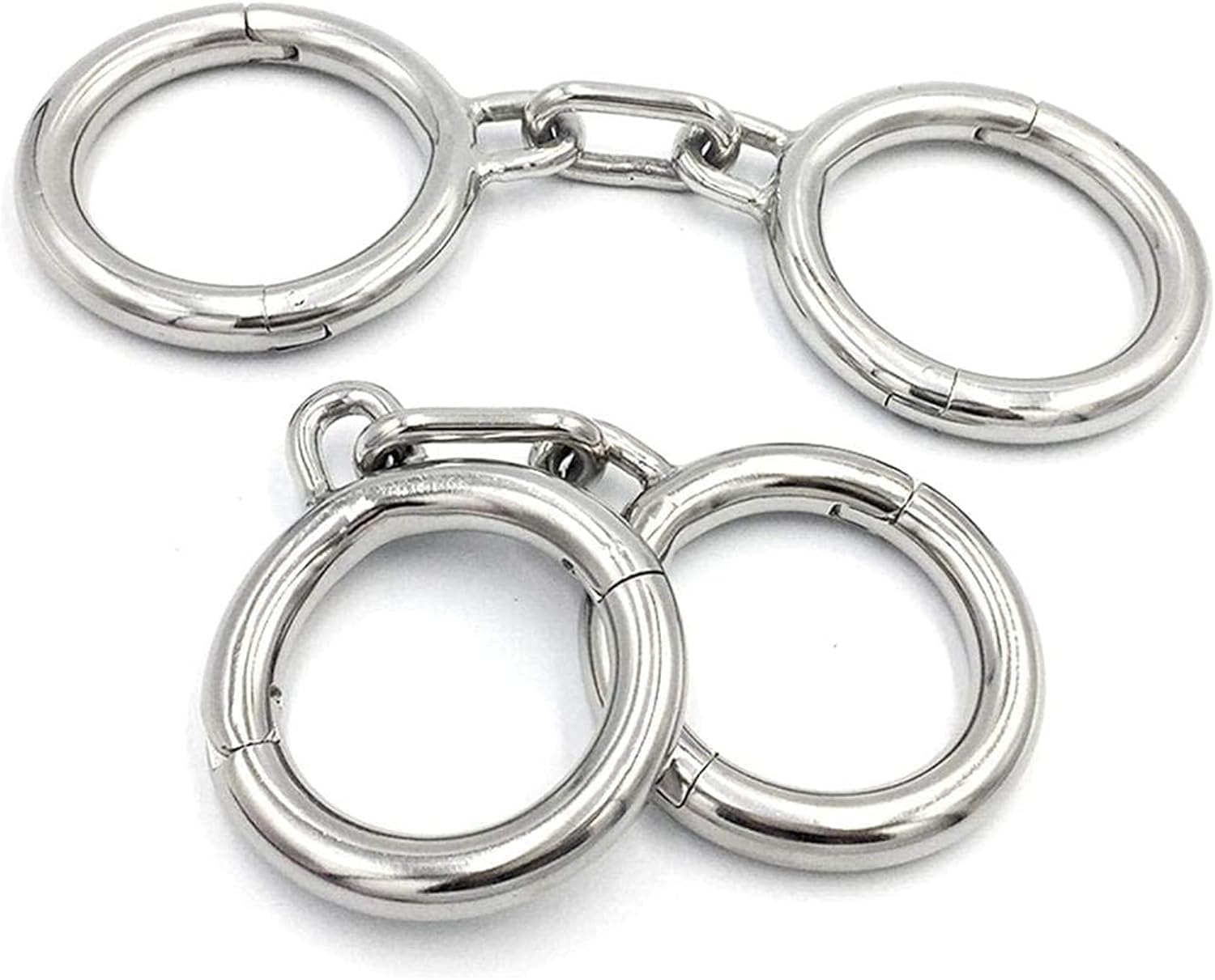 Edelstahl Handschellen BDSM Extrem Bondage Set Handfesseln Abschließbar Metall Handcuffs Erotik SM Extrem Bondage Slave Fesselset Fetisch Sexspielzeug für Paare Männer Frauen (Color : Male 6.4cm, Si