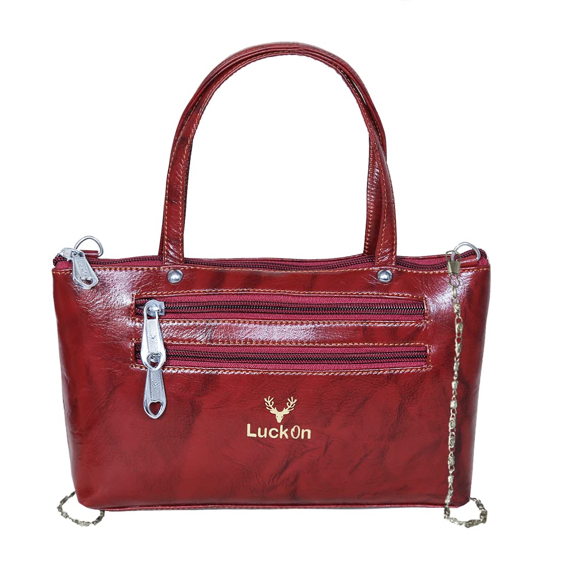 LuckOn Womens Genuine Leather Clutch Bag, Smartphone Holder Purse, Hand Clutch for Ladies Size (L 9.50 x H 5.25) LRN228 Bombay Sheep Leather (MAROON) (B095GX5856) Amazon Price History, Amazon Price Tracker