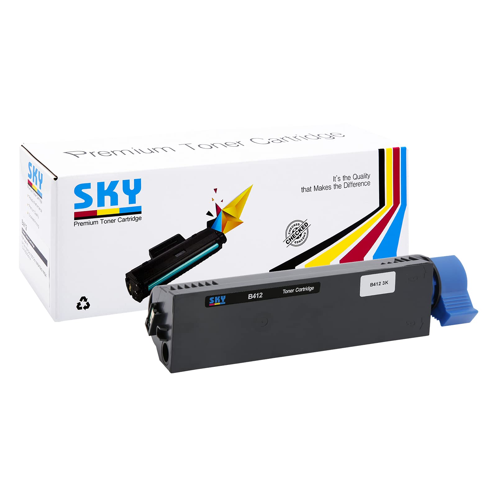SKY Compatible Toner Cartridge Replacement for Oki MB472 B412 B432 B512 MB492 MB562 Black - 3,000 Pages