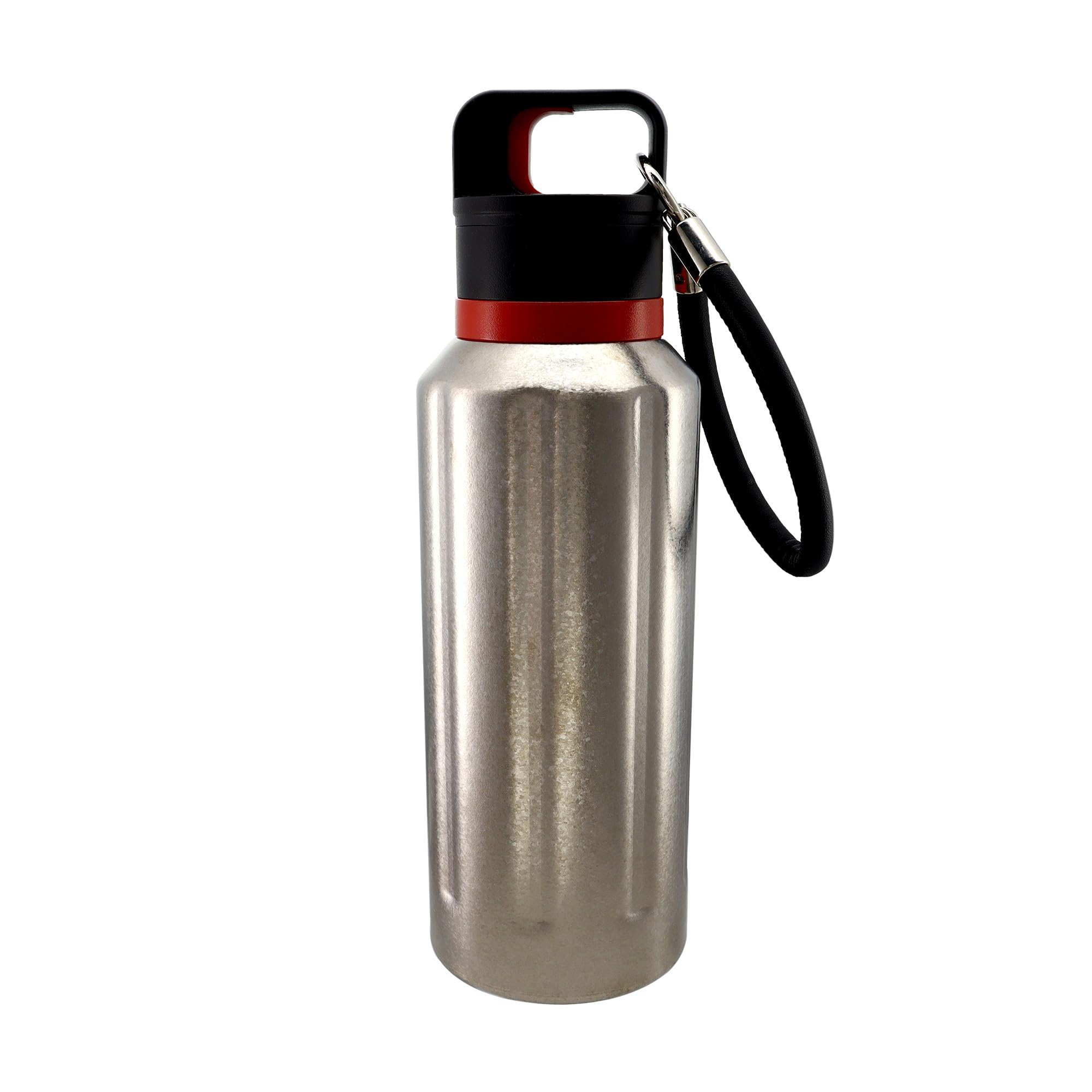 RISON-Titanium 520ml Titan Wasserflasche, Outdoor Camping Doppelwandig Isolierbecher, Leichtgewicht Thermobecher Trinkflasche Wasser Flasche für Sport Radfahren Wandern Picknick Klettern