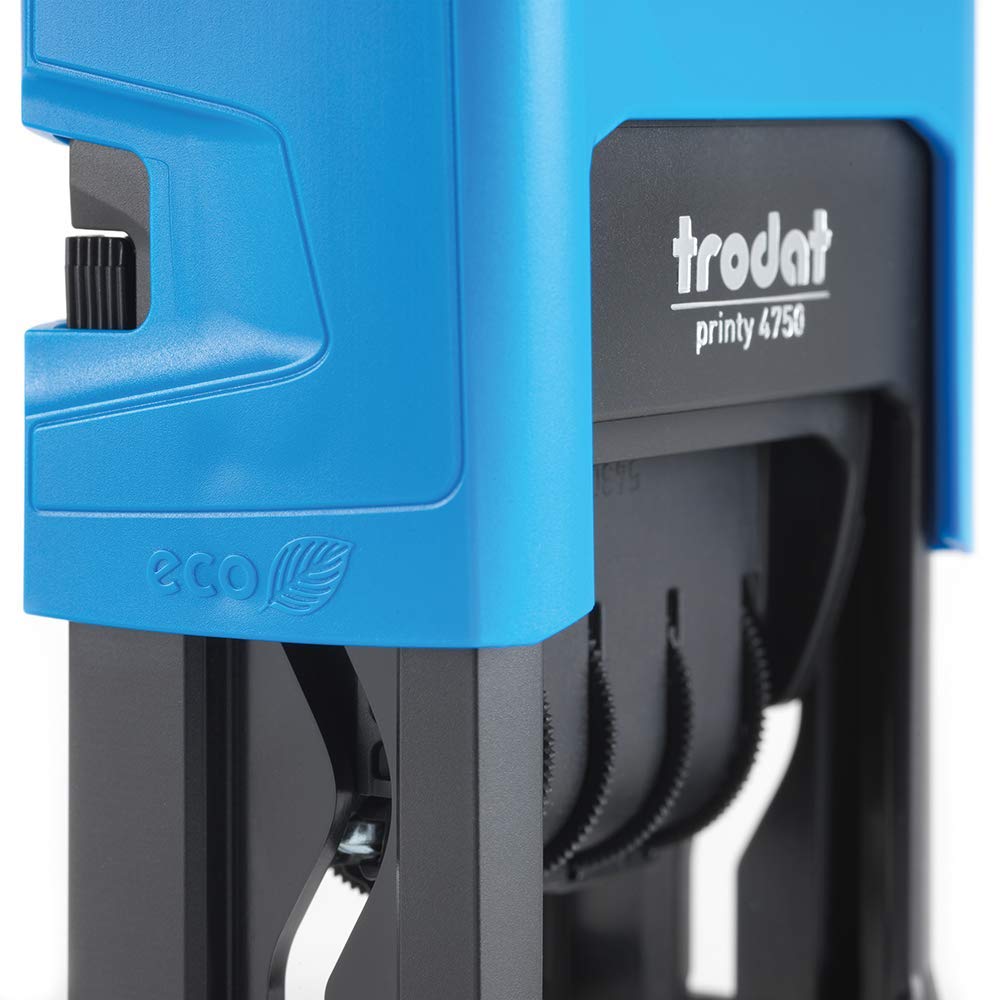 Trodat Printy 4750 Date Typomatic - Sello automático, color azul y rojo