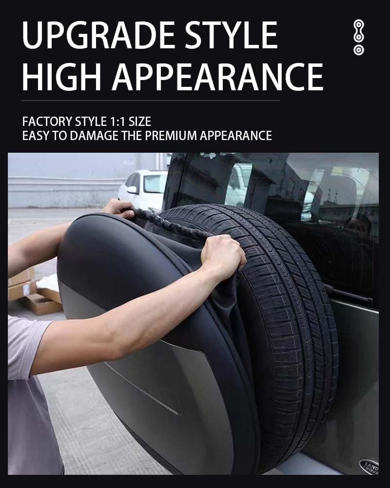 Spare Tire Cover Tyre Wheel Cover Protector Plastic Fuji White Fits for Land Rover Defender 90 110 130 2 Door 4 Door 5 Door 2020-2026