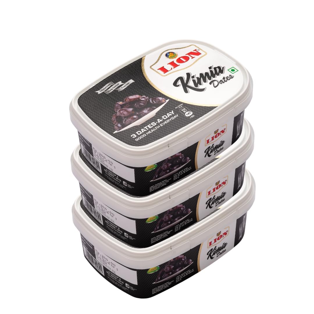 Lion dates Kimia Mazafati Dates, 1.5kg (500g x 3 Packs) – Premium Soft Khajoor/Khajur, Nutritious Dry Fruits Pack of 3 (B01K7XH6BU) Amazon Price History, Amazon Price Tracker