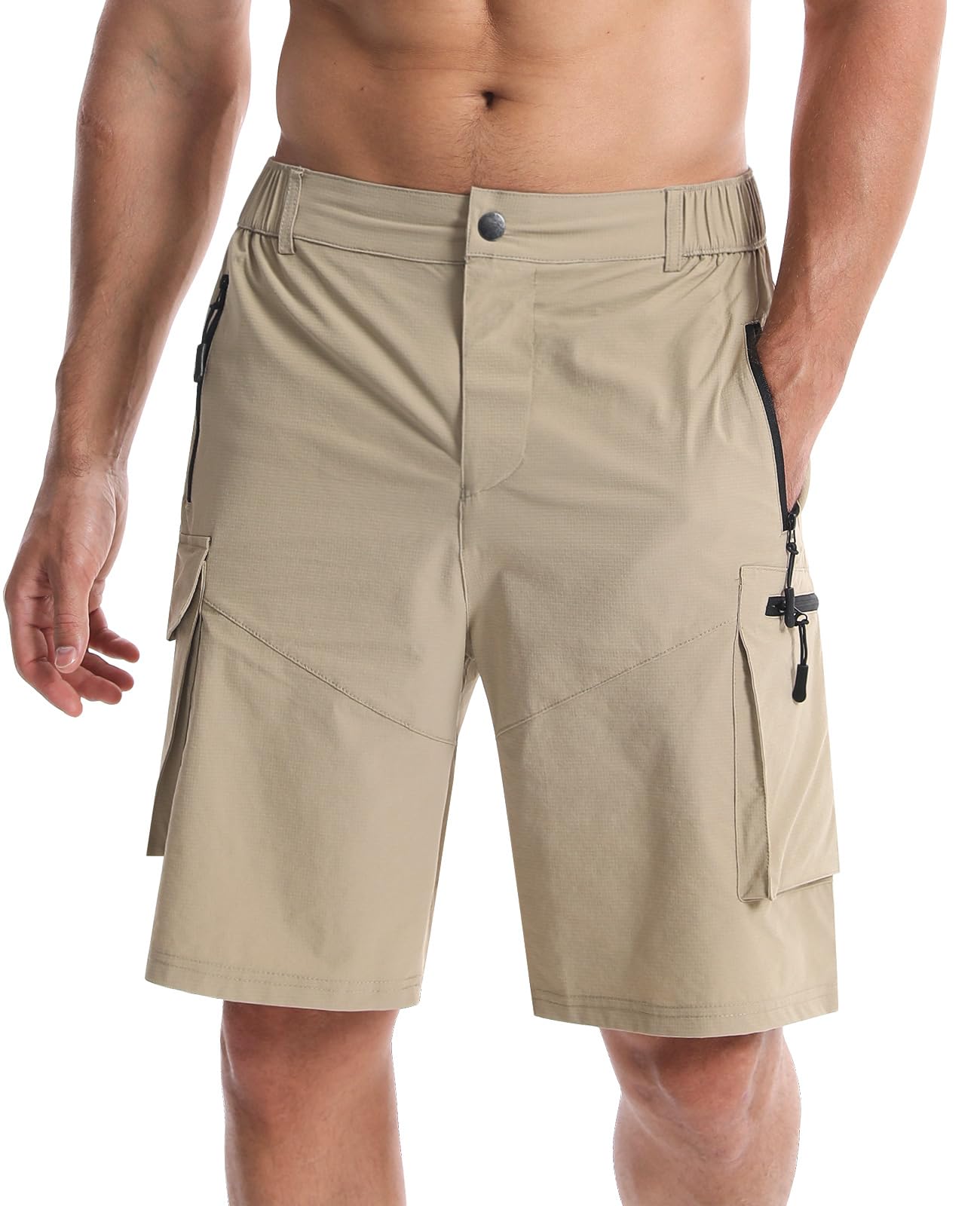 Bermuda Shorts Homme Cargo Travail Poche Zippée Randonnée Sport