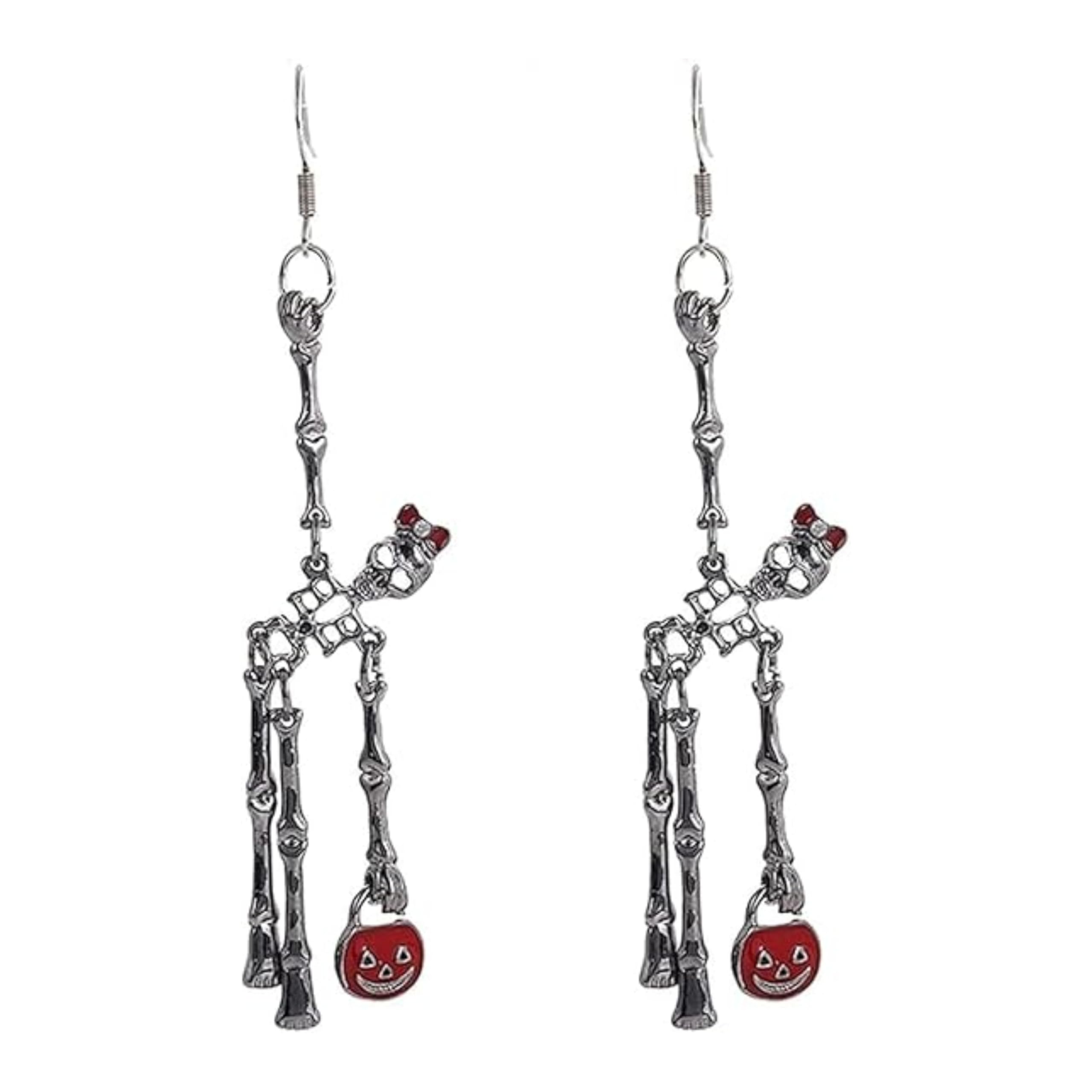 SALTY Halloween Theme Jewellery | Pumpkin Skull Dangle Earrings | Skeleton Long Drop Earrring | Dangly Ear Piece | Spooky Designs | Fancy & Stylish | Horror Fashion Jewelry | Halloween Accessory (B0DHH8LYHH) Amazon Price History, Amazon Price Tracker