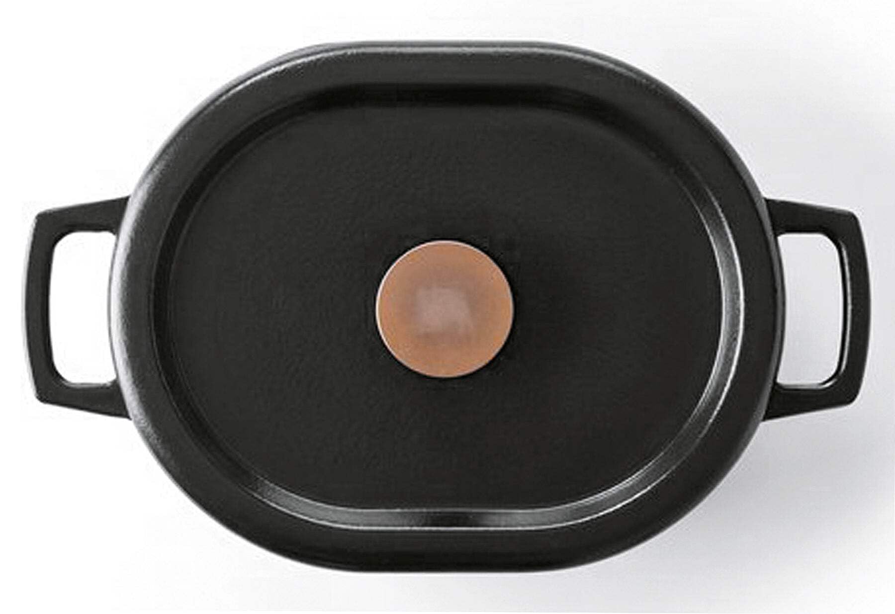 BEKA COCOTTE OVALE NORI EN FONTE 31 CM 5.5 L, Black
