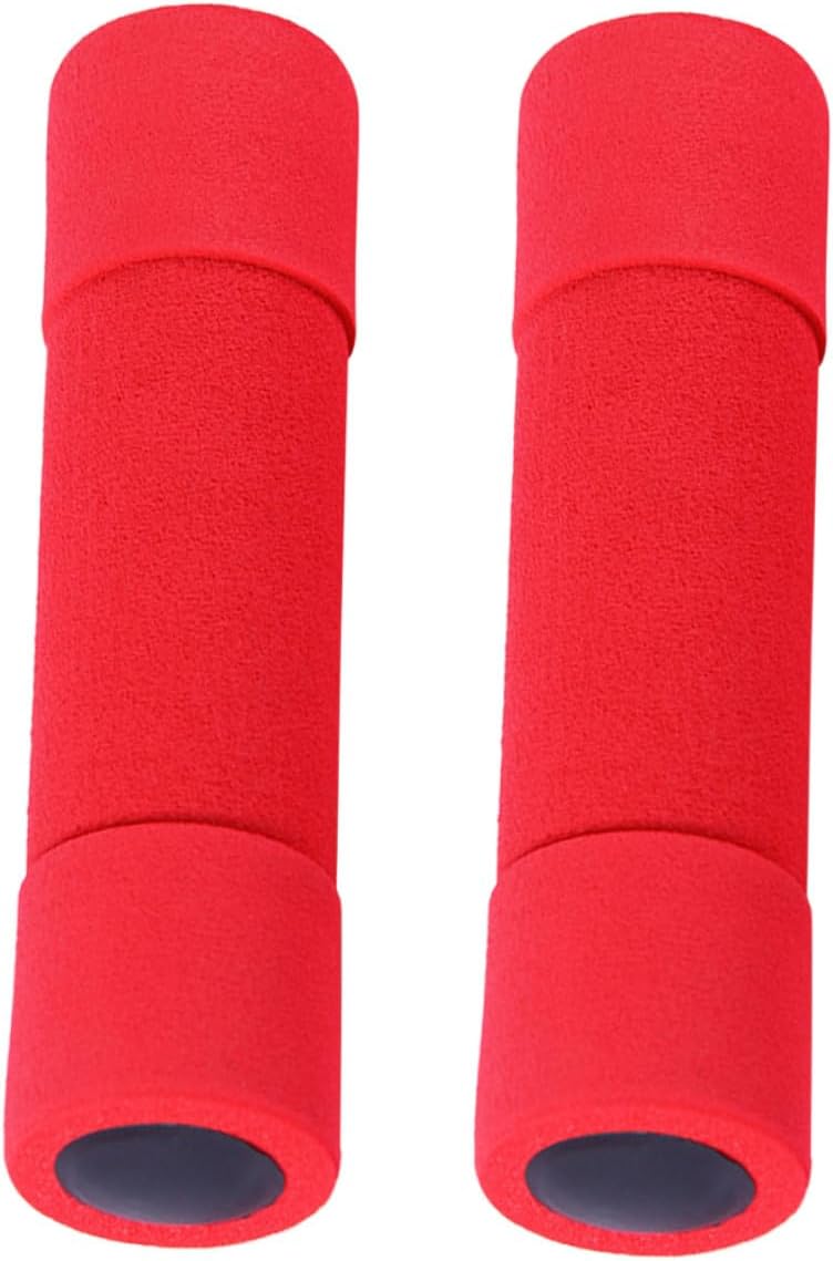 Alipis 2PCS Red Foam Dumbbells for Women Non-slip Grip Fitness Weights Exercise Equipment for Home Strength Training and Muscle Toning