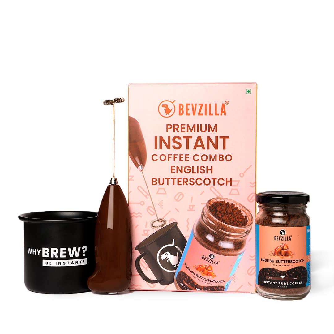 See full amazon price history chart for Bevzilla Gift Box of 75 Grams English Butterscotch Instant Coffee Powder With Electric Frother & Enamel Mug| 100% Arabica Coffee | Festive Gifting | Premium Box| Gift Box| Best Gift Bevzilla Gift Box of 75 Grams English Butterscotch Instant Coffee Powder With Electric Frother & Enamel Mug| 100% Arabica Coffee | Festive Gifting | Premium Box| Gift Box| Best Gift (B0B6PFZLXK) Amazon Price History, Amazon Price Tracker