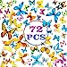 PGFUN Mariposa luminosa 72pcs Colorido Pegatina de pared 3D mural de Arte Artesania bricolaje Removible pegatinas decoracion de mariposa para la decoracion del hogar kids room decor del dormitorio