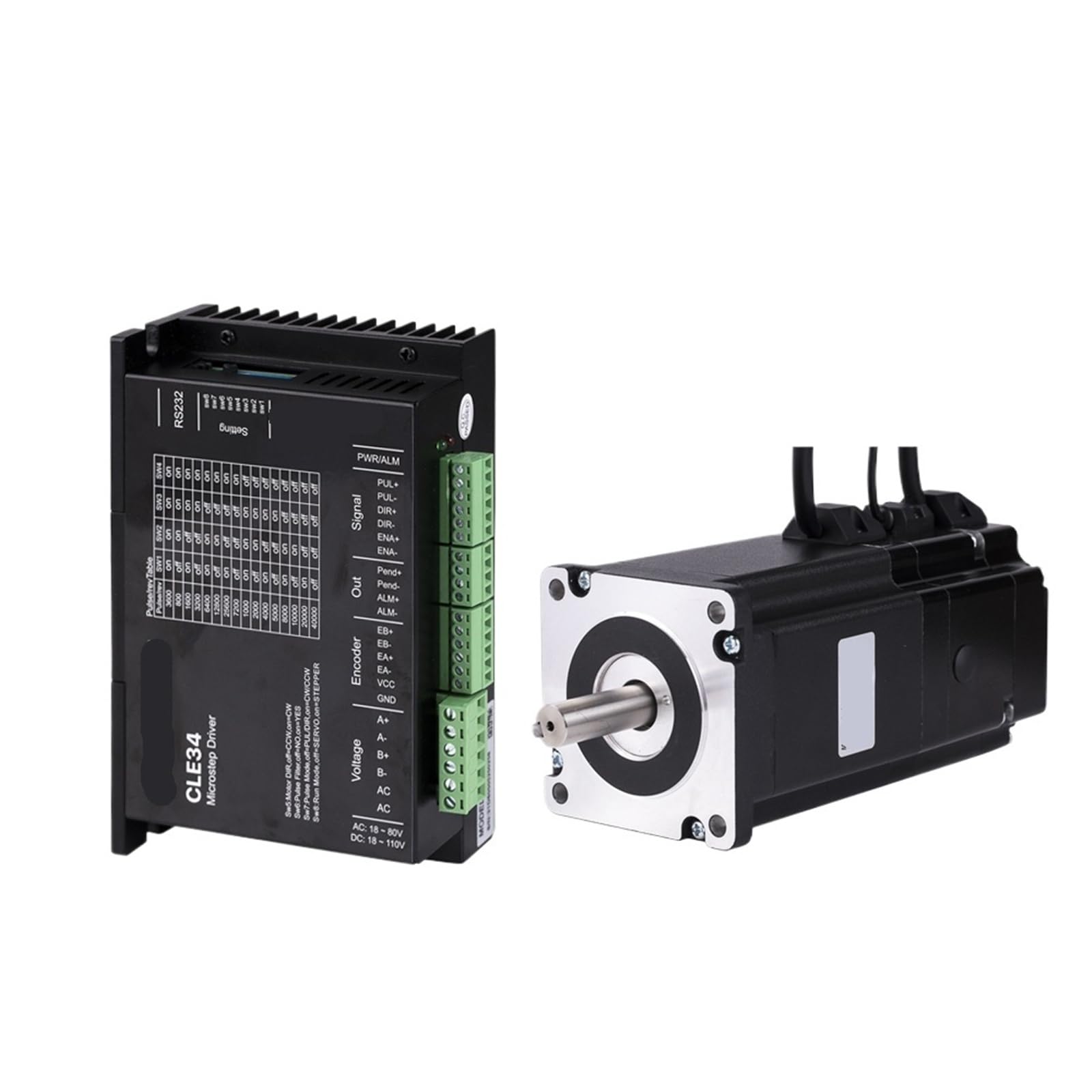 Compatible con el kit de motor paso a paso de circuito cerrado Nema34 8.5Nm 6.0A CLE34 Servodrive Brake