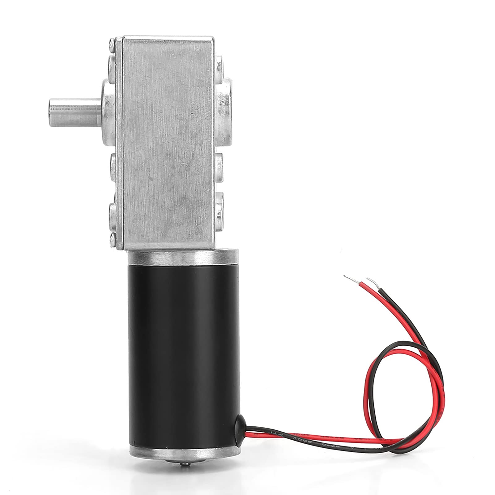 Motoriduttore DC 12V con Ingranaggio, velocità di Torsione Elevata Riduzione del Cambio Elettrico Vite Senza Fine Reversibile Albero 8 Mm Controlli a Magnete Permanente Parti