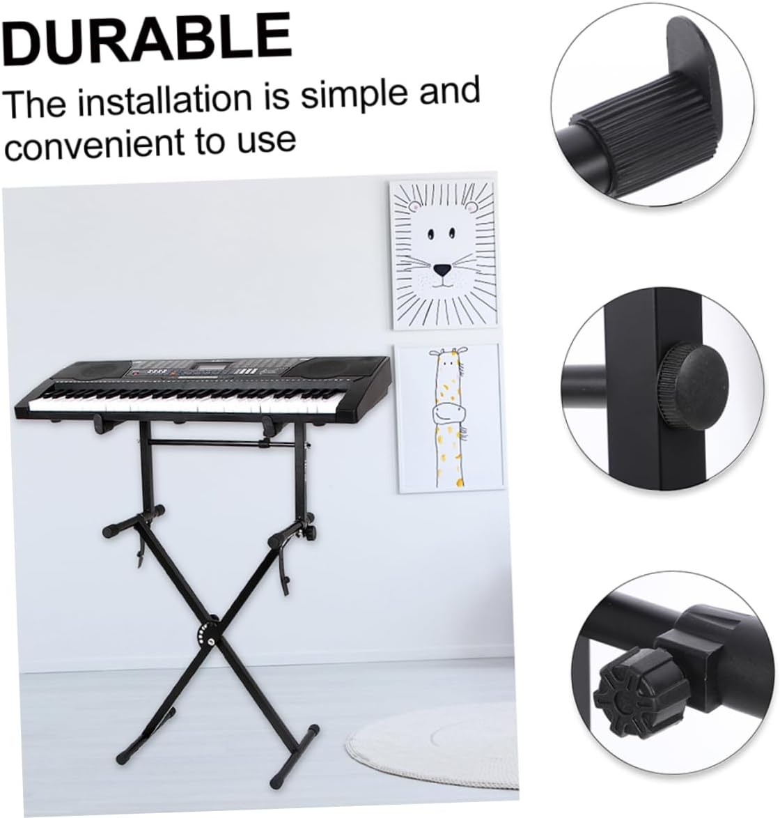 2sets Electronic Organ Keyboard Elevation Brackets Durable and Lightweight Keyboard Stand for for Stage and Home Use
