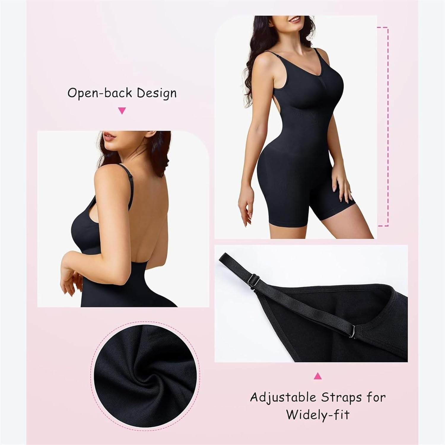 Shapewear Bodysuit for Women Tummy Control Mid Thigh Butt Lifter Body Shaper Shorts