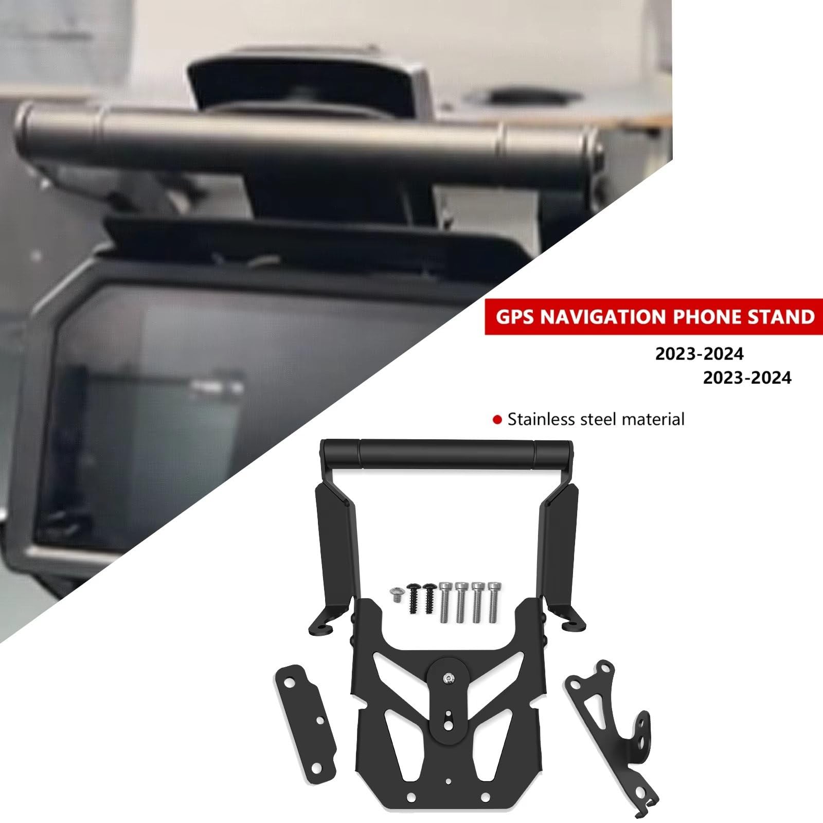 Moto GPS Staffa Navigazione Per Tracer 9 GT + 2023-2024 Per Tracer 9 GT + Per Plus 2023-2024 Moto Estensione Del Telefono Piastra Di Navigazione GPS Staffa Supporto Per Navigatore GPS Per Moto