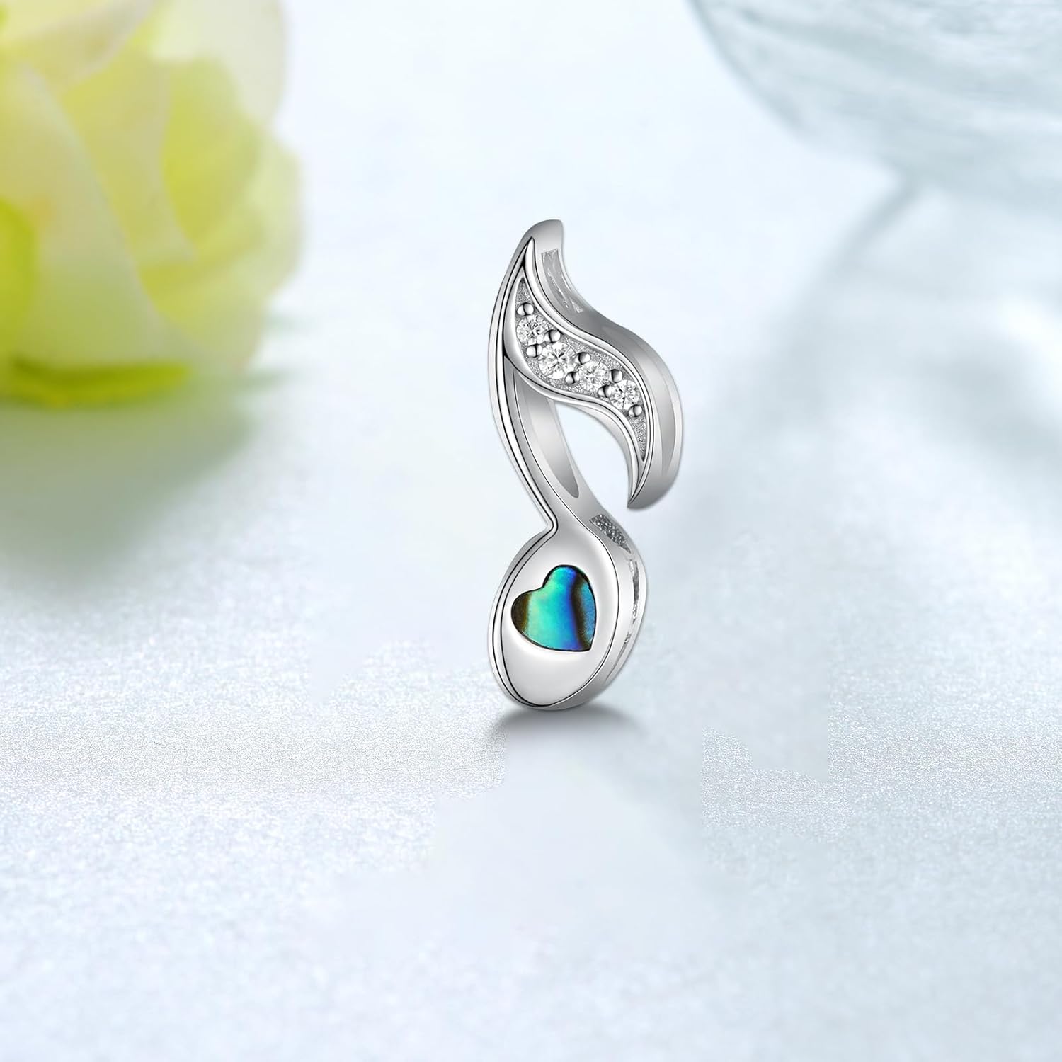 Music Note Charm 925 Sterling Silver Music Charms for Bracelets Treble Clef Charms Jewelry Gifts for Women Lovers