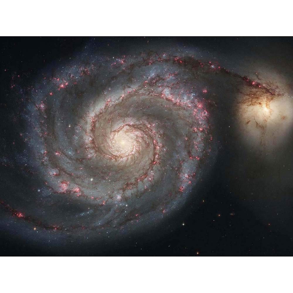 Wee Blue Coo Hubble Space Telescope Whirlpool Galaxy M51 Art Print Poster Wall Decor 12X16 Inch