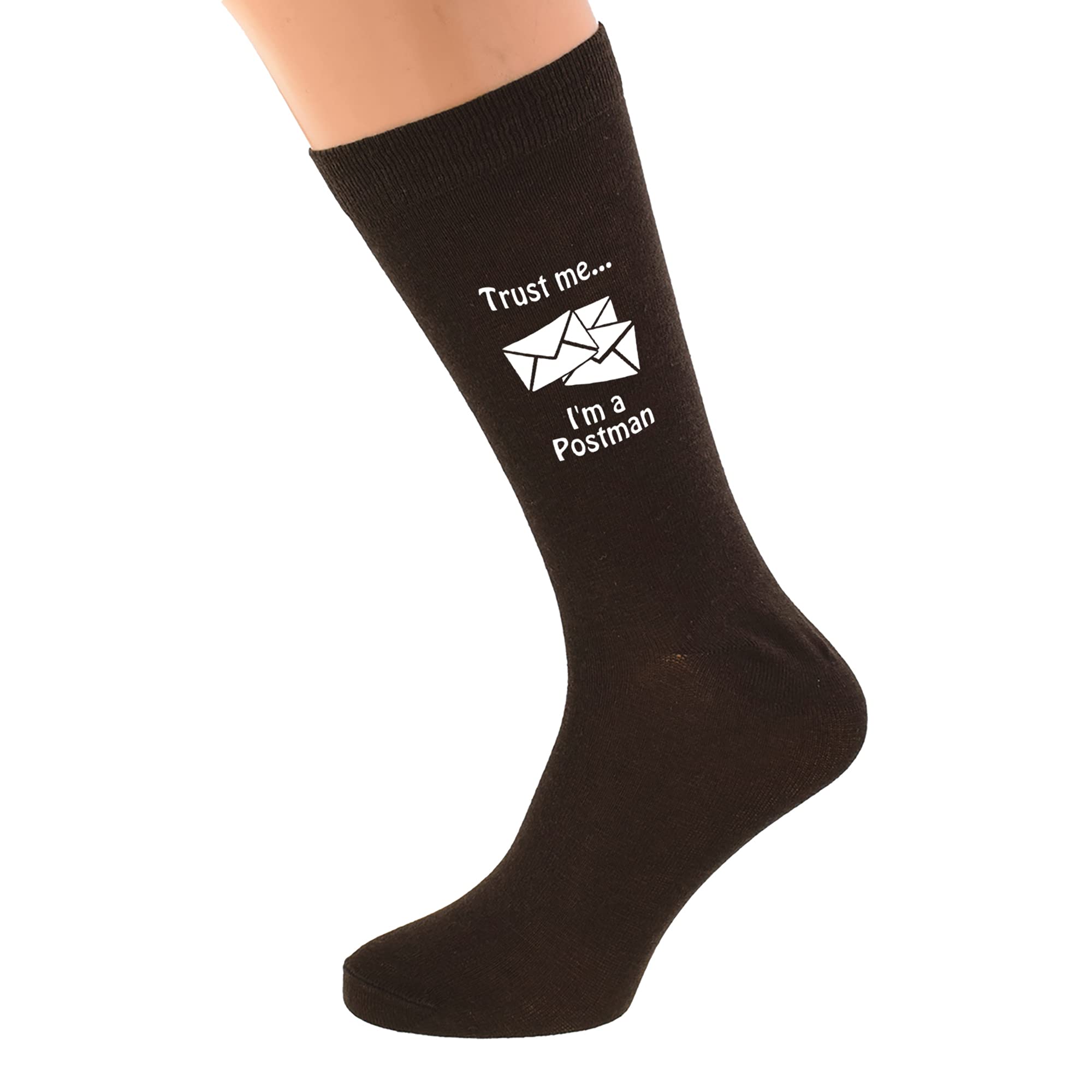 Cadogan Unisex Brown Trust Me I'm A Postman Design Adult Socks Uk 5-12