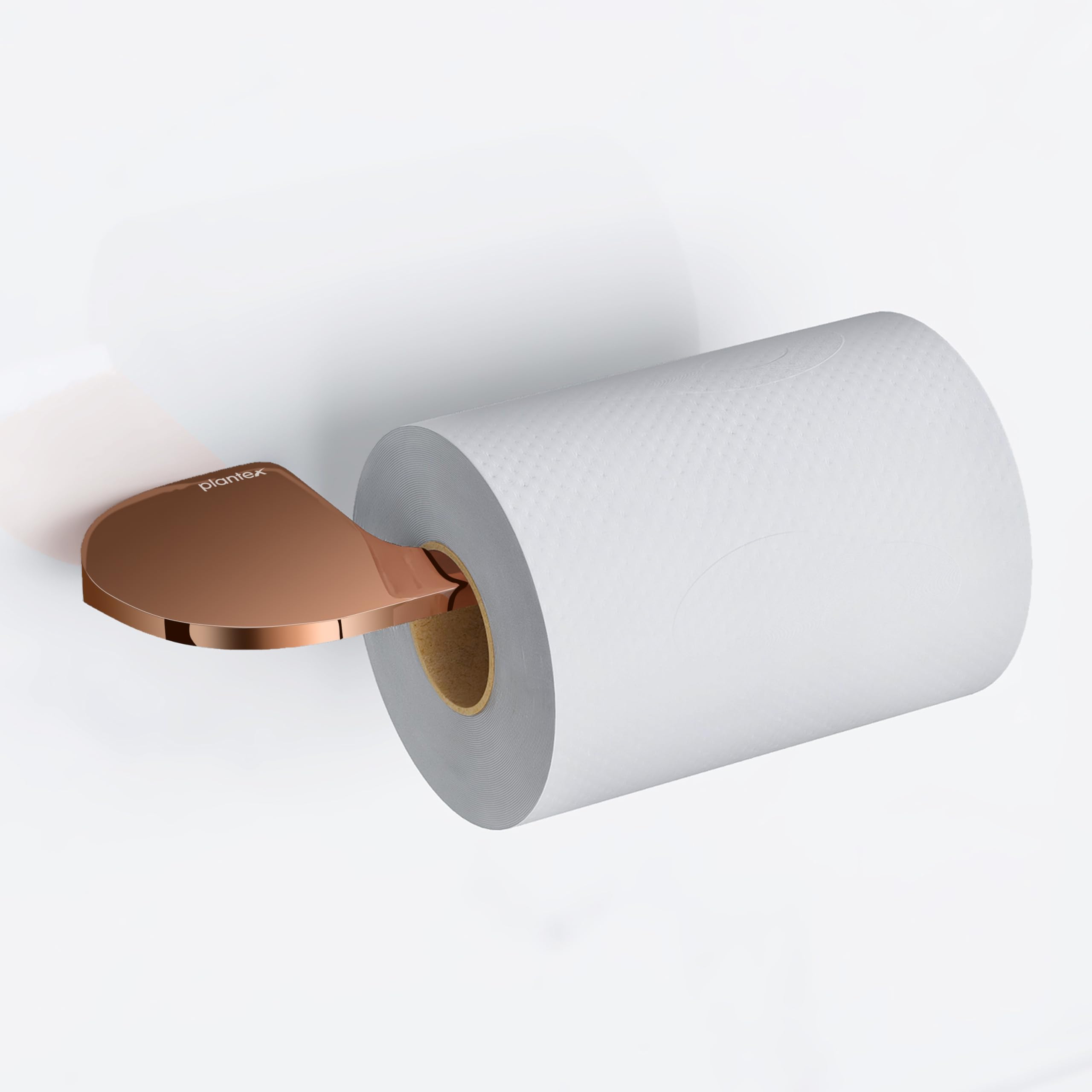 Plantex Smero Pure Brass Toilet Paper Holder/Toilet Paper Roll Holder/Tissue Paper Roll Holder for Bathroom - Smart (PVD Rose Gold)-image-21