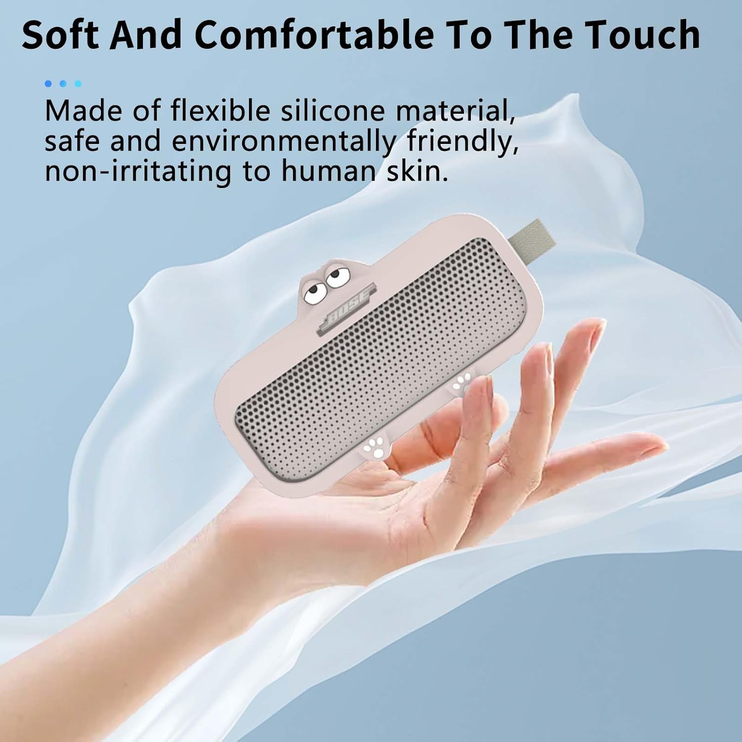 Case for Bose SoundLink Flex (2nd Gen),NOUKAJU Silicone Protective Cover,Drop-Proof,Scratch-Proof,Shock-Proof,Protective Case for Bose SoundLink Flex Portable Bluetooth Speaker 2nd Gen(Gray) - Image 4