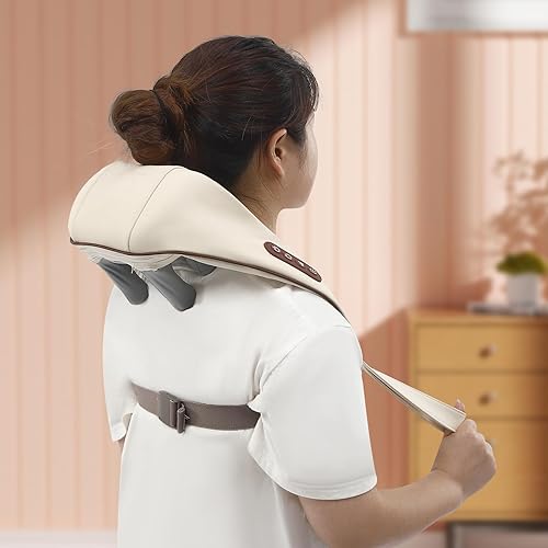 Miniatura 7 de Masajeador de cuello y espalda con calor relajante, masajeador de hombros para aliviar el dolor de tejido profundo, herramientas eléctricas