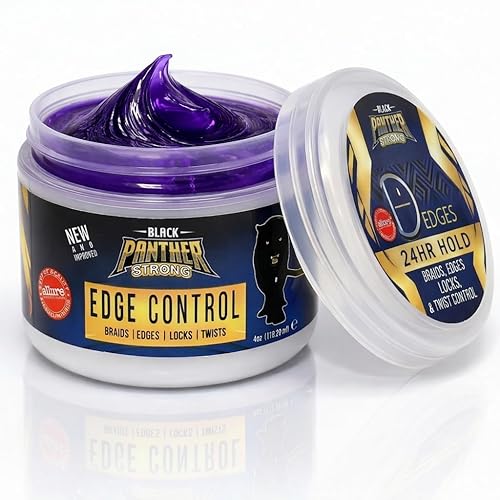 Control de bordes flexible y fuerte sujeción para cabello natural y relajado, excelente gel trenzado - Control de bordes 4C instantáneo natural.