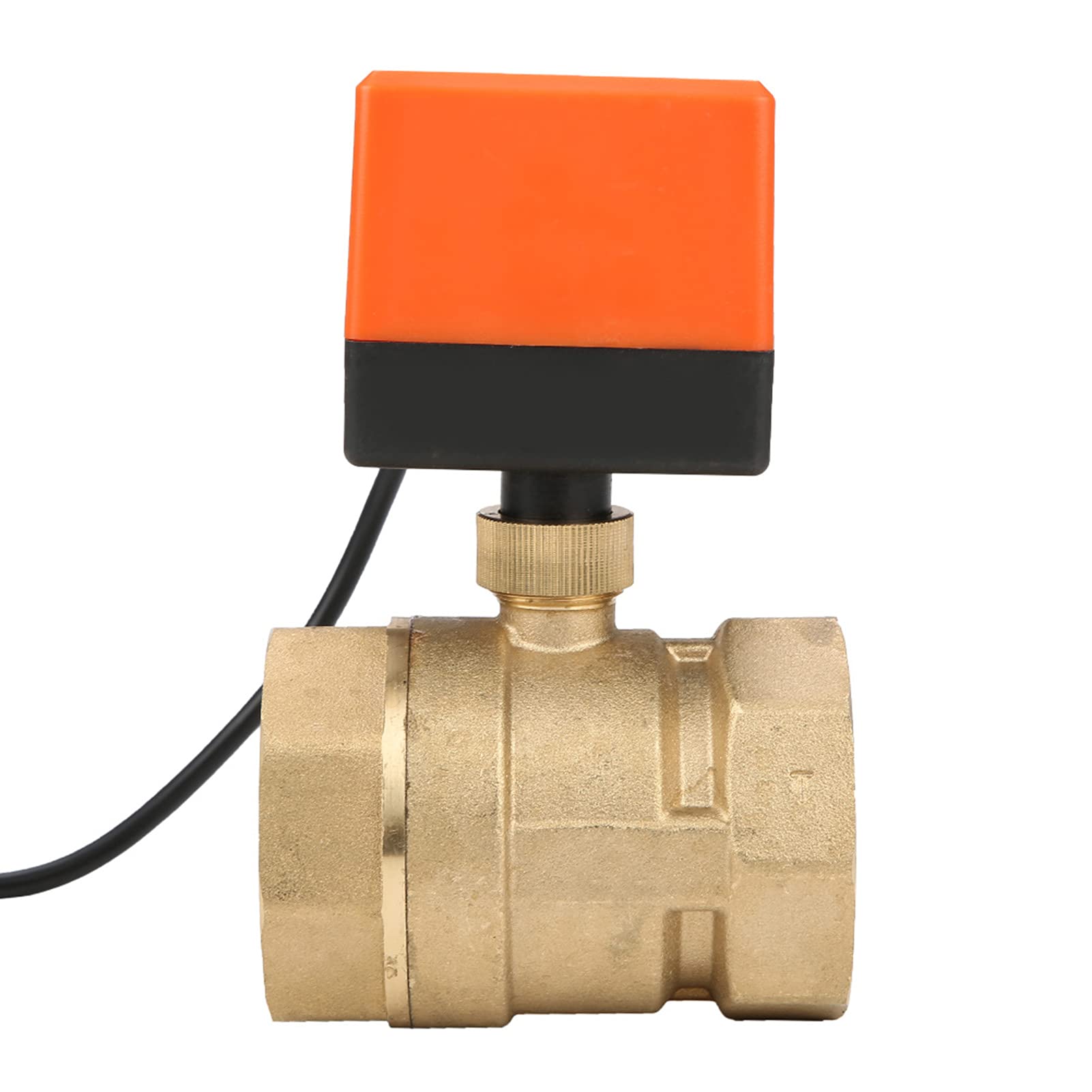 Válvula de bola eléctrica, válvula de bolas de latón, apta para AC G2 DN50 Válvula de bola motorizada eléctrica de latón con control de 2 vías y 3 cables de 2 puntos