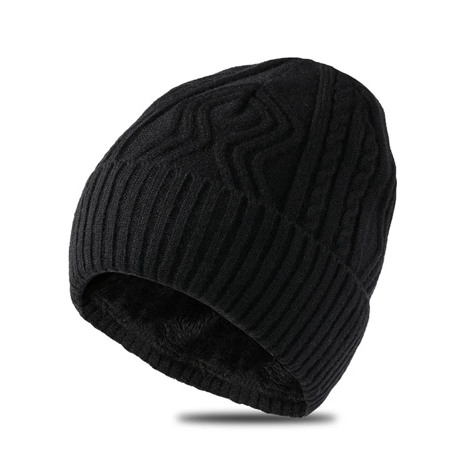 Czapki Czapki Skullies Czapki Beanie Czapka Męska Zimowa Narciarska Grube Ciepłe Futrzane Czapki Skullies Duża Głowa Mężczyzna Dzianinowa Czapka