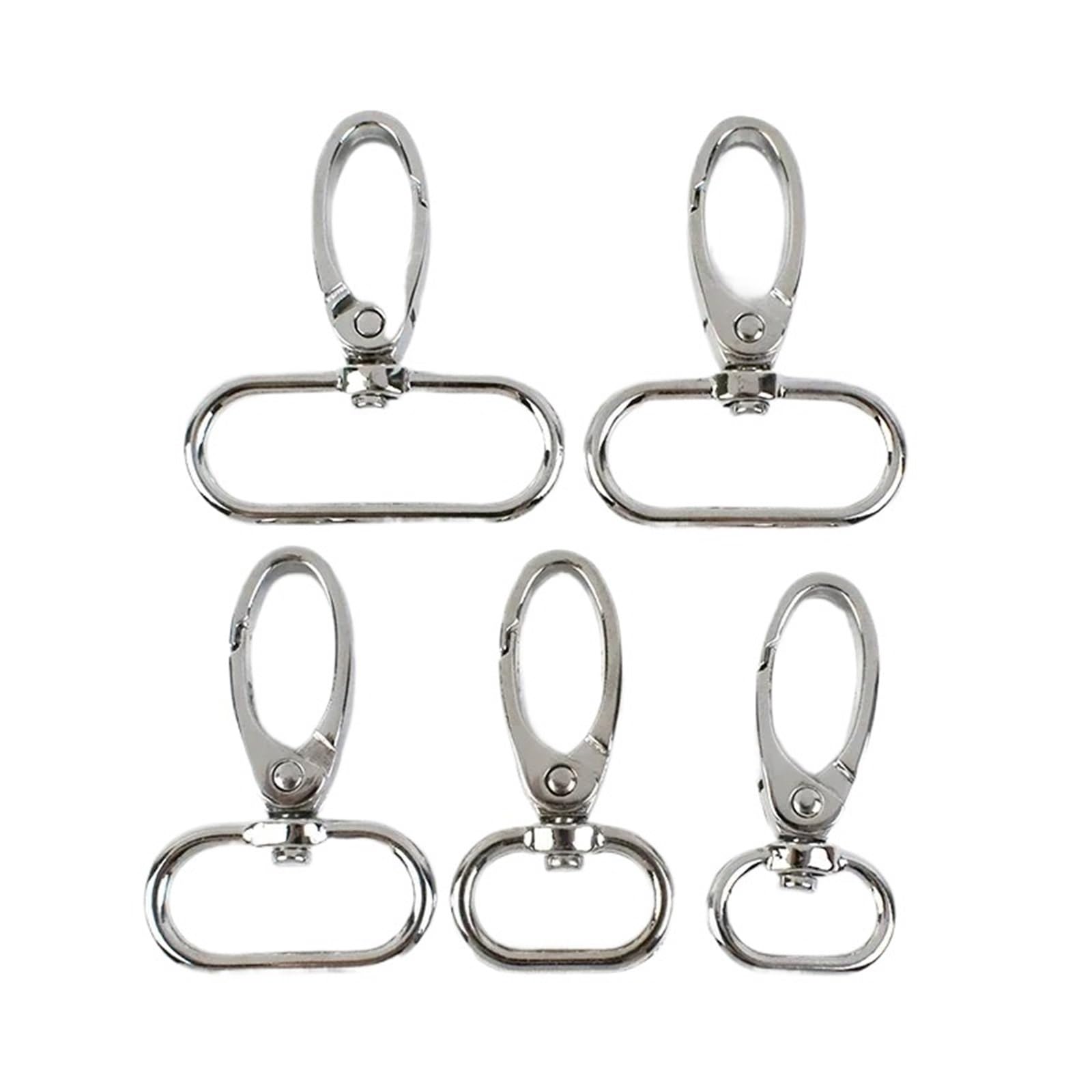 Cigpklo Silver Swivel Snap Hooks 20Pcs 13-38Mm Strap Buckle For Bag Metal Swivel Lobster Clasp Dog Collar Carabiner Snap Hook Belt Diy(,32Mm-20Pcs)