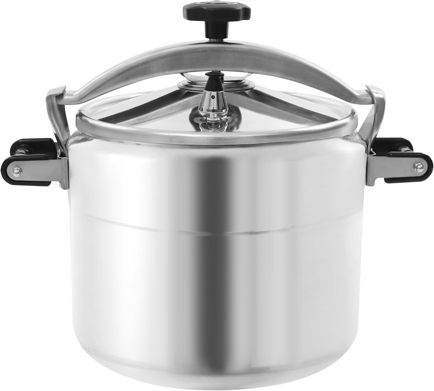 31.7 Quart Aluminum Pressure Cooker Cooking Pressure Canner 2 Safety Valves 5 PSI Large Capacity Canning Pot Cooker Pot for Kitchens or Commercial Use, Open-Flame Type Stoves