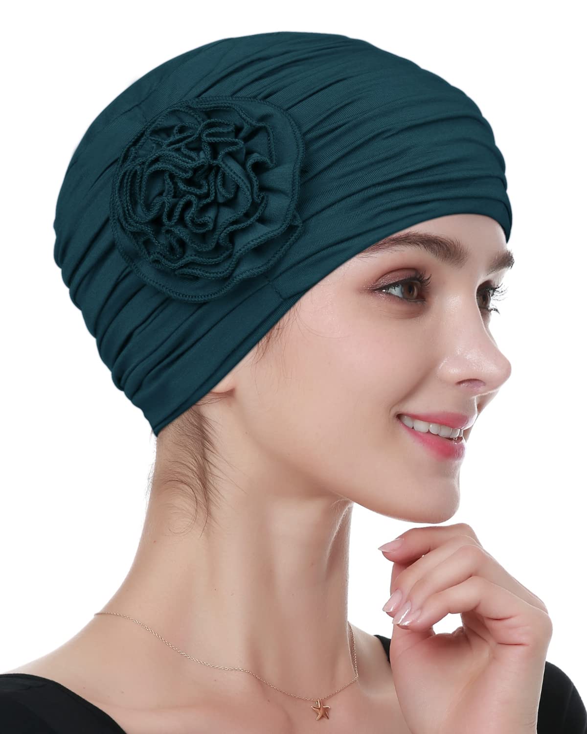 AlnormFlower Design Chemo Hair Loss Caps Cancer Headwear for Women