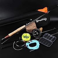 Vista 5 de Kit de caña y carrete Sougayilang para pesca con mosca en agua dulce y en agua salada