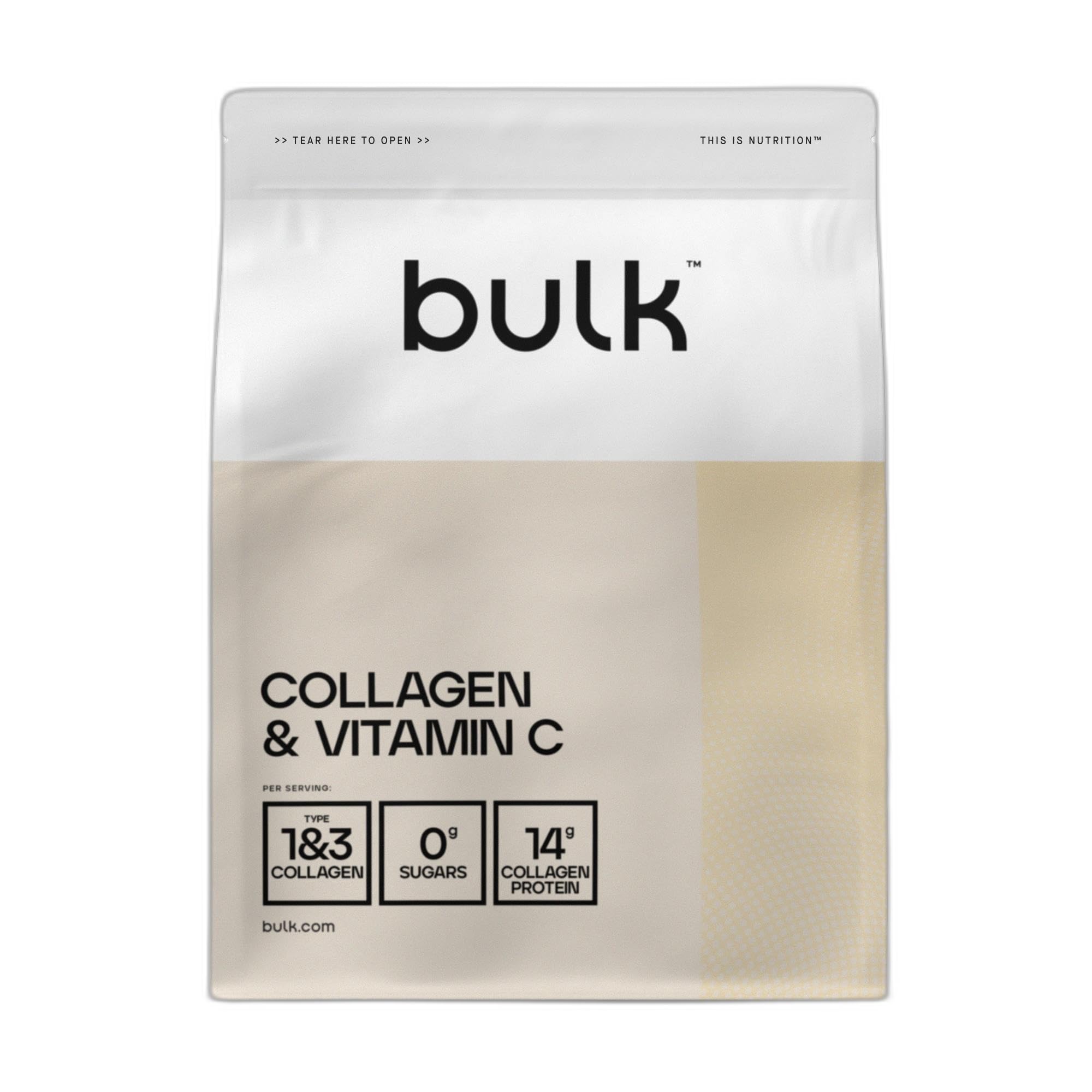 Hydrolysed Bovine Collagen Powder with Vitamin C, Unflavoured, 500g – 33