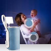 Vista 9 de FRCOLOR Portable Bottle Warmer Sleeve USB Rechargeable Travel Milk Heater with Intelligent Temperature Control and Timer Compact Insulated Warmer