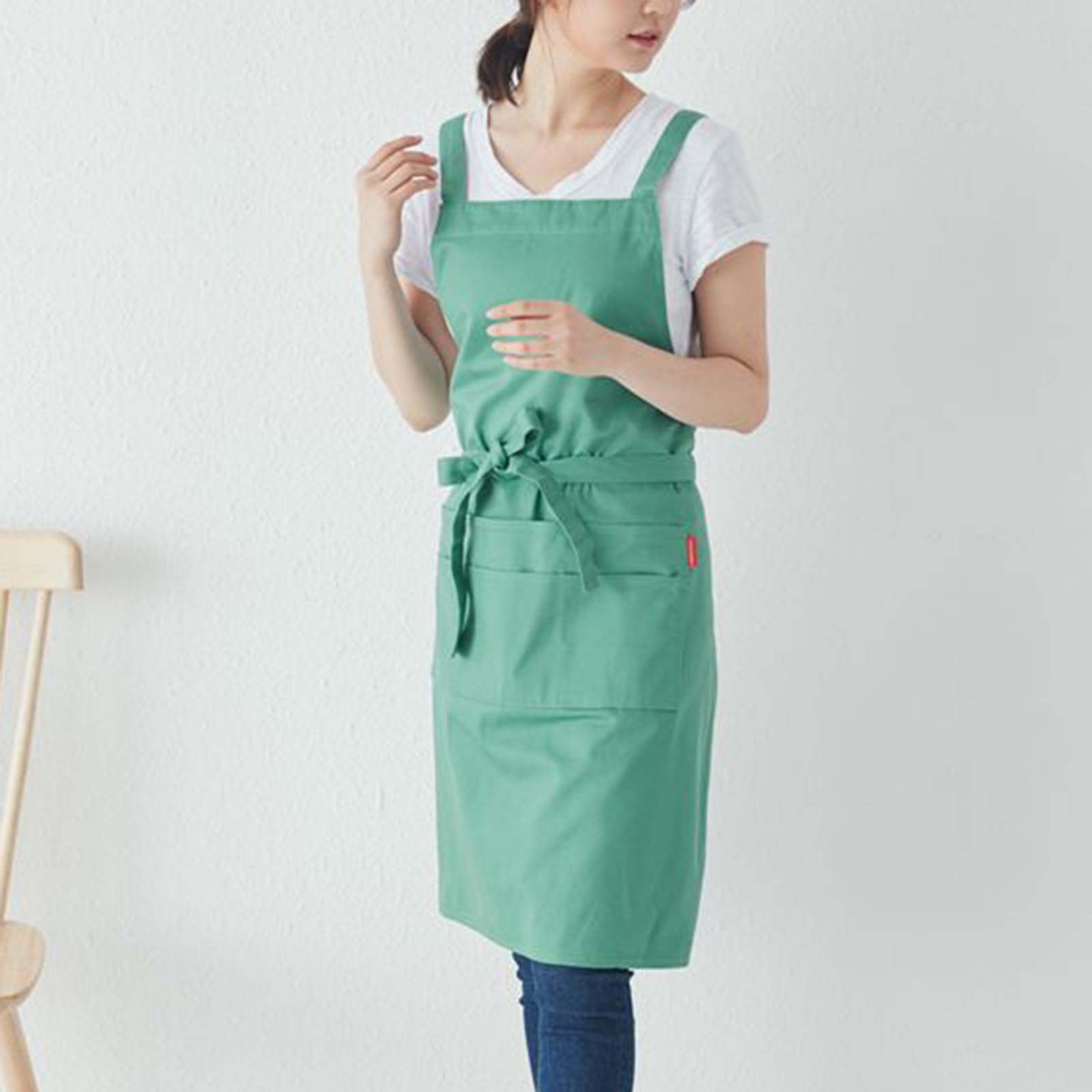 Delantales de repostería, Delantales de Cocina, Delantal Ajustable con Pechera for Mujeres y Hombres, Chef(Jasper)