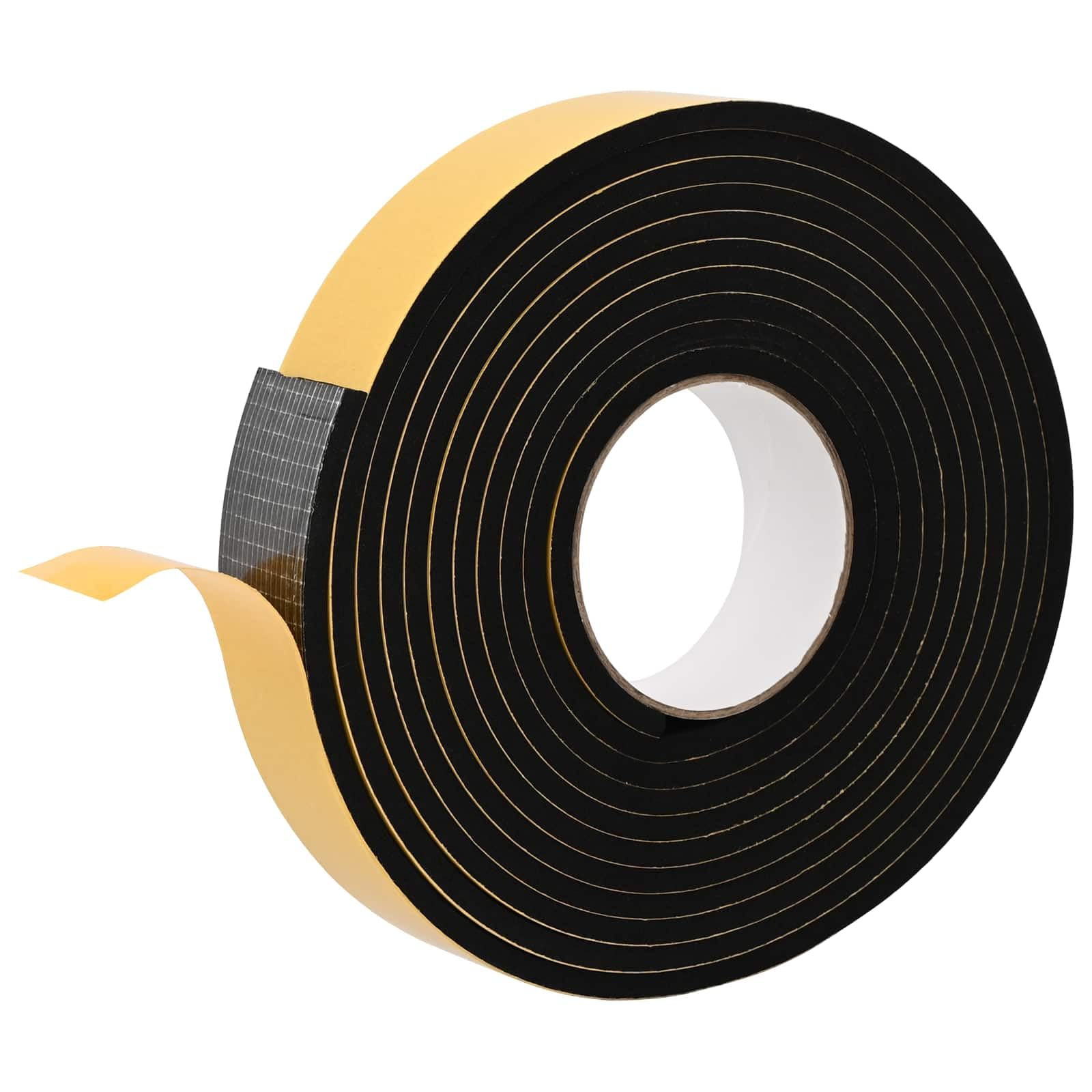 vidaXL 20 Pack Black 40mm x 5m CR Foam Tape Round CR Foam Retains Moisture, Effective and Universal Insulation