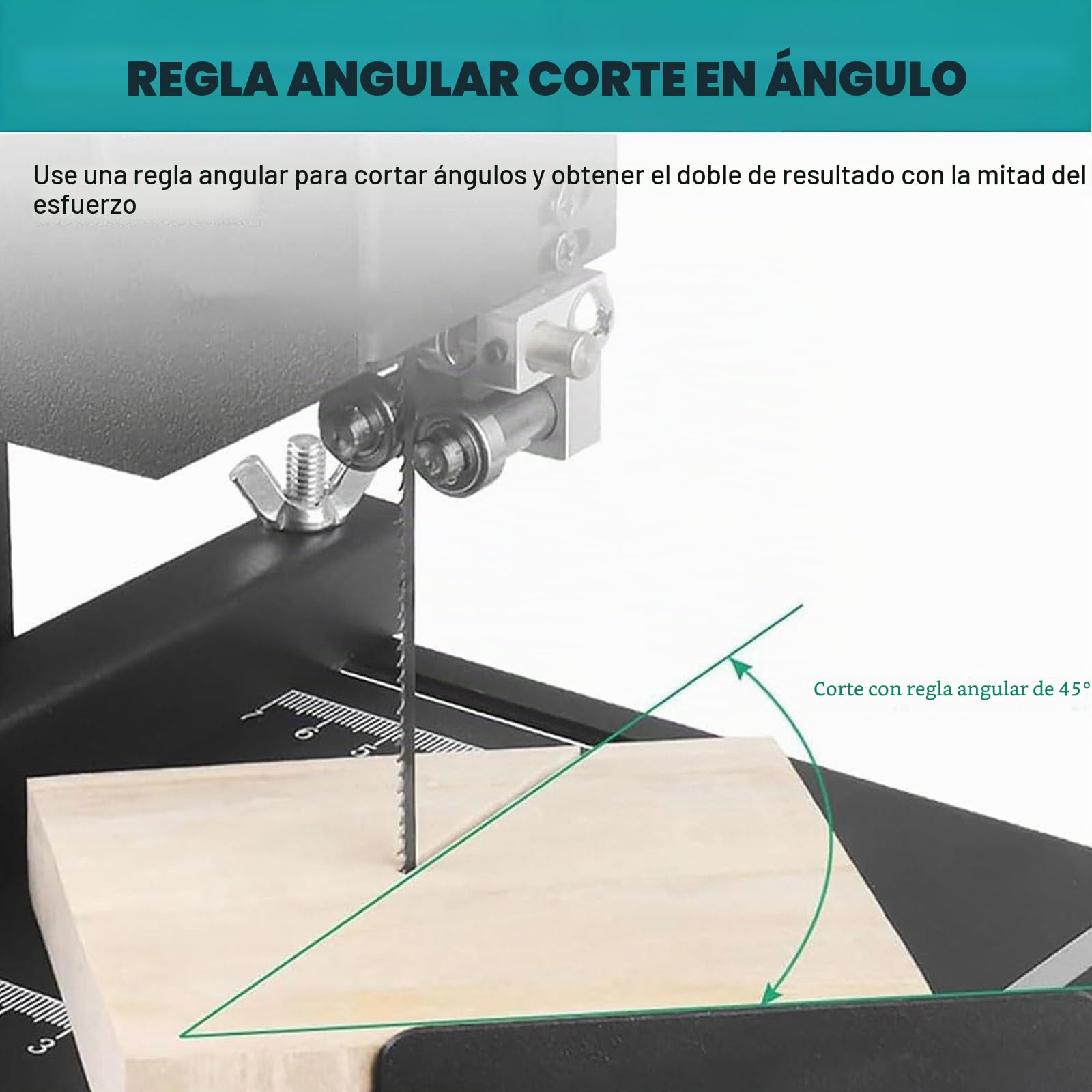 PixCy Sierra De Cinta Profesional para Carpintería,800 W, 230 V, 70 Mm Profundidad De Corte Y 90 Mm Ancho De Corte,Motor De Cobre,Base Metálica + Corte Angular (0-45°)