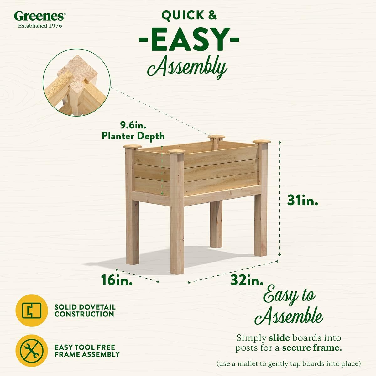 Natural Cedar Elevated Garden Bed for Outdoor Spaces
