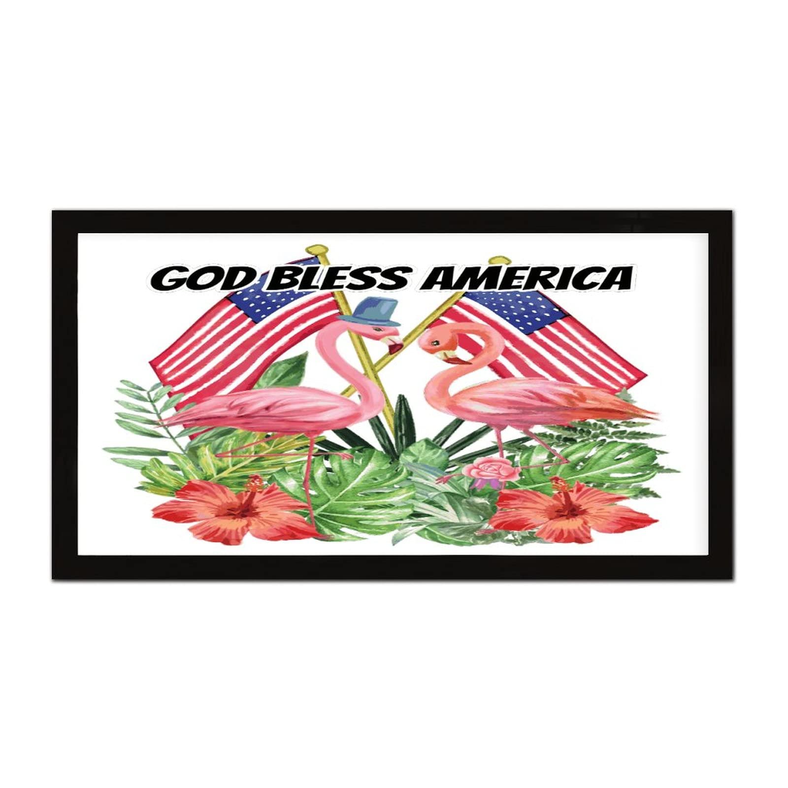 Plaque 4th of July God Bless America en bois vieilli pour une ambiance de gîte
