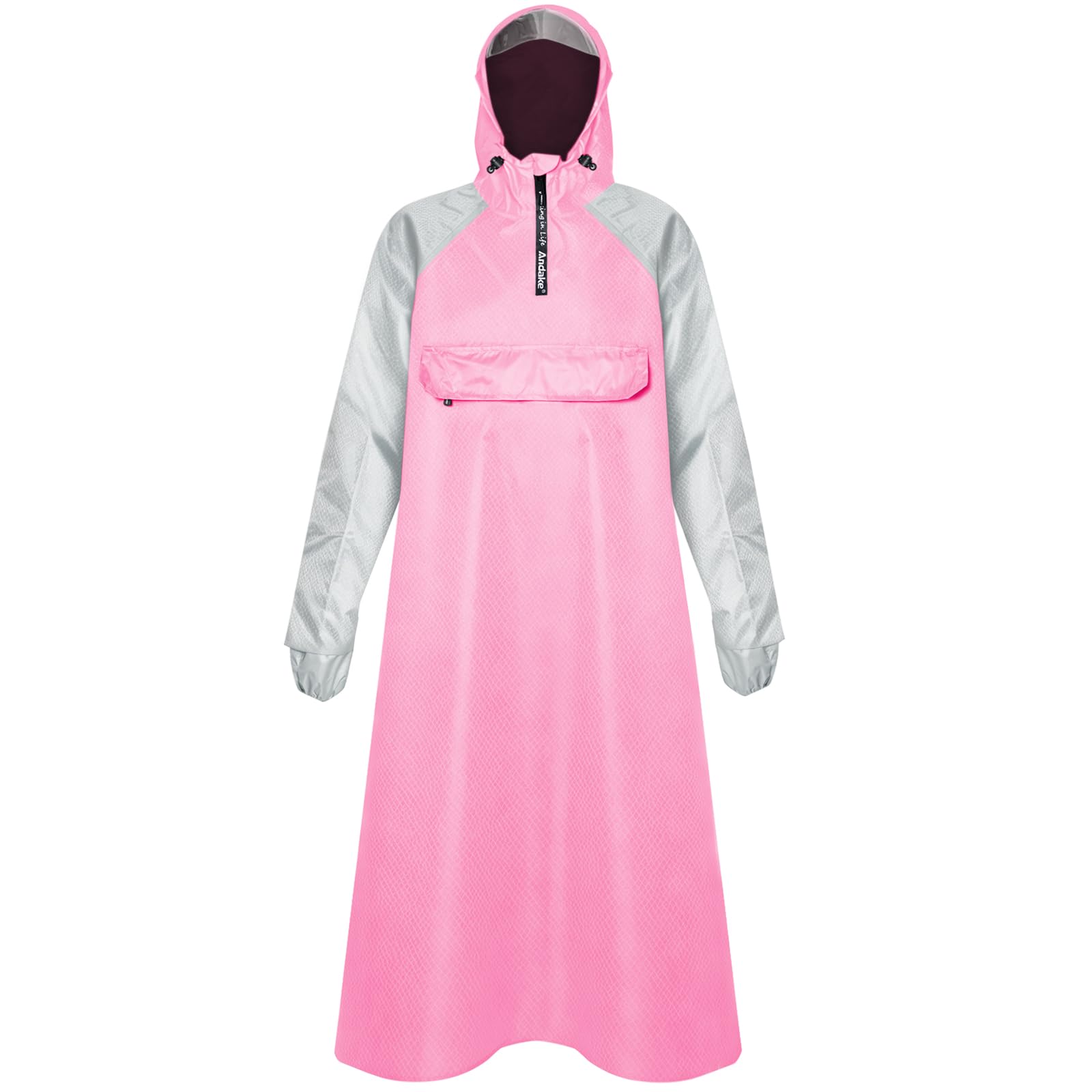 Andake Veste de pluie imperméable, légère et portable avec manches, unisexe, matériau indéchirable, convient pour l'extérieur, le cyclisme, la randonnée, la pêche