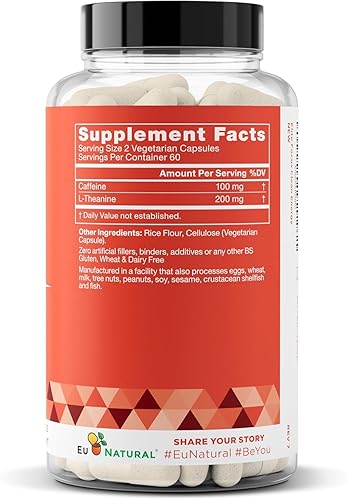 Miniatura 9 de Elite - Pastillas de cafeína con L-teanina, suplementos energéticos enfocados sin nerviosismo, pila nootrópica limpia y natural para un rendimiento