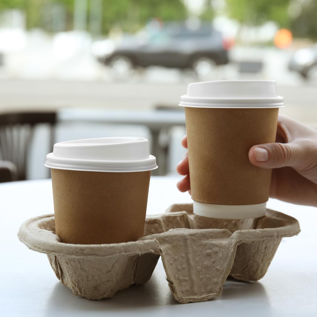 ENpack 1000 Deckel für Kaffeebecher 80mm/8cm Weiß - 0,2l/0,3l - Coffee To Go Deckel für Pappbecher - Kunstoff - Kaffe/Tee/Kakao/Latte Machiato/Cappuccino - Ideal für Unterwegs